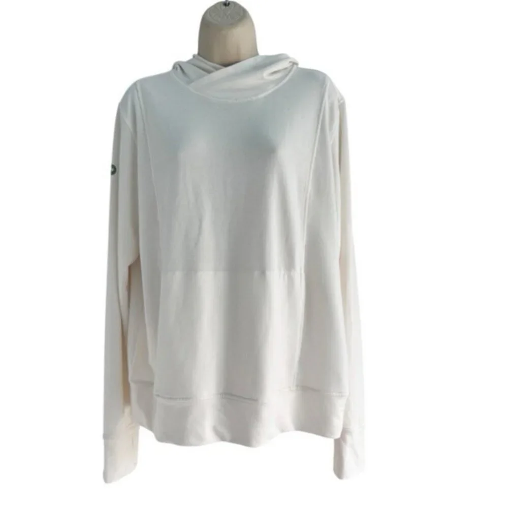 Marmot Women's Sz L Tallac Cream Hoodie Hooded Pullover Shirt - Picture 1 of 9